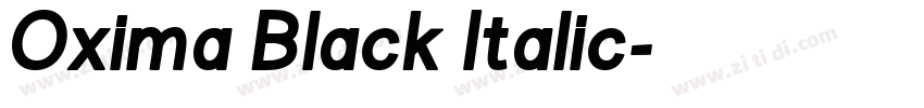 Oxima Black Italic字体转换